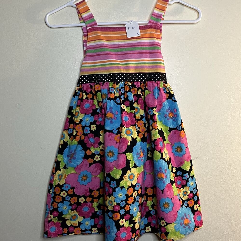 YOUNGLAND Girls Dress Size 5-6 Multicolored Sundress